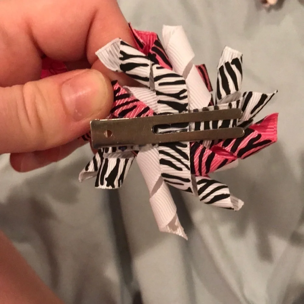 2/$15 4 Animal Print Corker Hair Clips | Baby Bow Hair Accessories